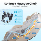 Osaki OS-3D Champ II | Brown Full Body Massage Chair | 3D SL-Track Massage | Zero Gravity | Lumbar Heating | Touchscreen Controller | Auto Body Scan | Bluetooth Speaker Osaki