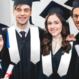 2 PCS 30" Graduation Stole Unisex White Plain Sublimation Stoles Blanks Graduation Sash 2024 Honor Stole for School/Church Ceremony Teaaha