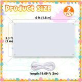 2 Pcs Blank Banners, Large White Thick Polyester Oxford Cloth Sublimation Banner with Hanging Rope, Blank DIY Signs for Outdoors Indoors Display Business Office Supply and Party Decoration(3.3x6Ft) GCTWFYK