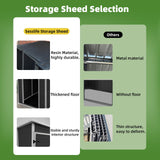 6x4.4FT Outdoor Storage Shed, Resin Shed with Reinforced Floor & Secure Door Lock, All-Weather Outdoor Shed for Gardening Tools, Bicycles, Patio Furniture, Lawn Mower (Dark Gray) SEGMART