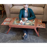 Bits and Pieces - Standard Puzzle Plateau Lounger with Cover - Puzzle Accessories & Storage - Portable 1000 pc Puzzle Table with Legs - 21" x 29" Bits and Pieces