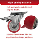 Htudcoue 8 Pcs 4 Inch Heavy Duty Casters, (4 casters Load Capacity 2200 lbs) Lockable Swivel Bearing Caster with Brakes for Workbenches, Shelves, Carts, Etc. Htudcoue