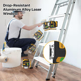 Laser Level 360 Self Leveling,DEGLASERS 4x360 Green Laser Level with 12V Rechargeable Battery(40 Hrs),Remote Control, Magnetic Rotating Stand,Hard DegLasers