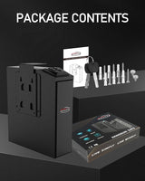 MAEZOE Gun Safe Biometric Pistol Safe with Quick Access Sliding Door, Mounted Nightstand Fireproof Handgun Safe & Gun Lock Box for Truck, Desk, Bedside, Wall with Fingerprint, PIN Code, KEY Access MAEZOE