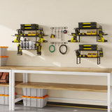 Homsorout Garage Shelves Wall Mounted - with Wire baskets, Heavy Duty Garage Wall Shelving with Hooks, Wire Shelf Baskets Tool Organizer for Home Garden Garage Organization and Storage Homsorout