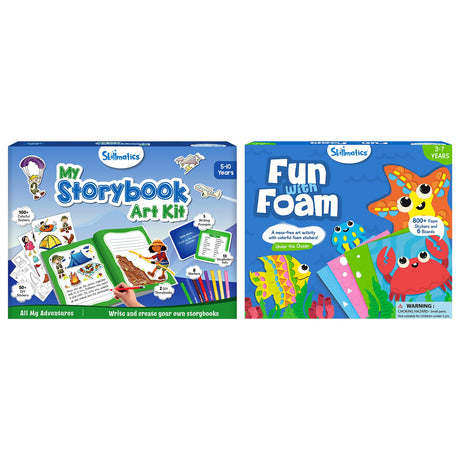 Skillmatics Storybook Art Kit All My Adventures & Fun with Foam Underwater Animals Bundle, Gifts for Toddlers, Girls & Boys Ages 5, 6, 7, 8, 9, 10 Skillmatics