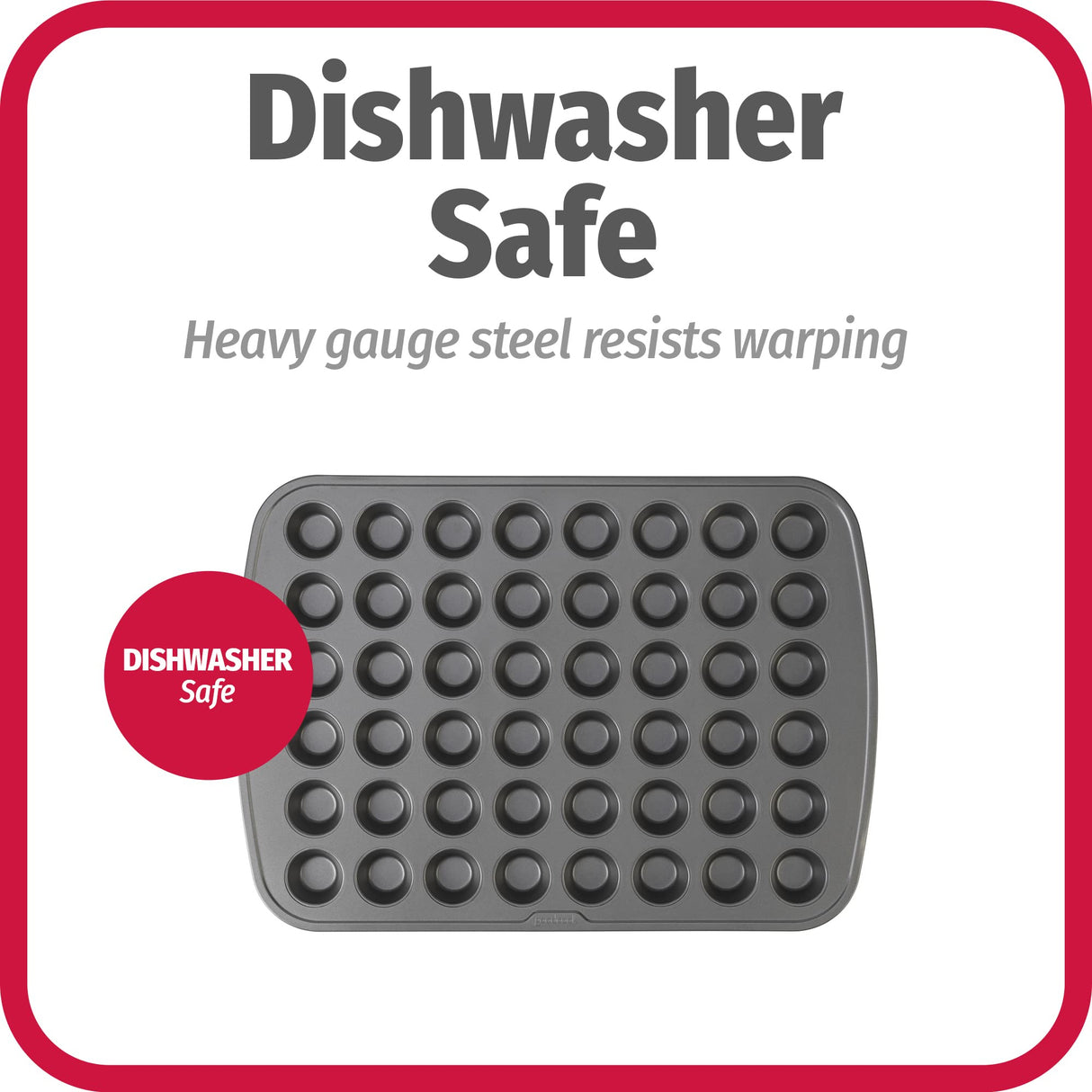 GoodCook Everyday Non-Stick Steel 48 Cup Mini Muffin Pan – Heavy Duty Small Muffin Pan, Bakeware Cupcake Pan, Delicious Baked Goods Muffin Tin Tray, Dishwasher Safe GoodCook