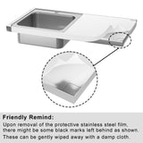 GDLF Outdoor Grill Table with Sink,Metal Grill Cart, Outdoor Kitchen Island with Stainless Steel Sink,L57*W21.65 GDLF