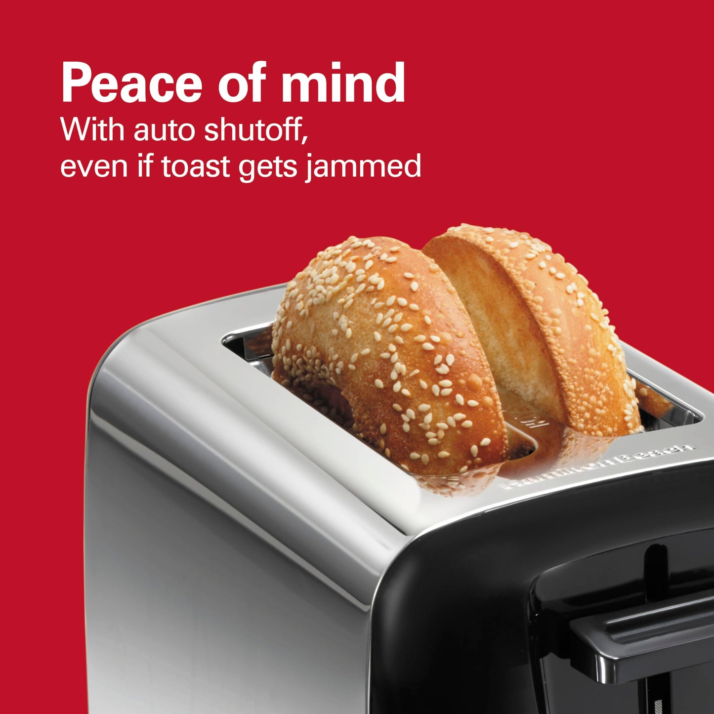 Hamilton Beach 2 Slice Toaster with Extra Wide Slots, Shade Selector, Auto-Shutoff, Cancel Button and Toast Boost, Black