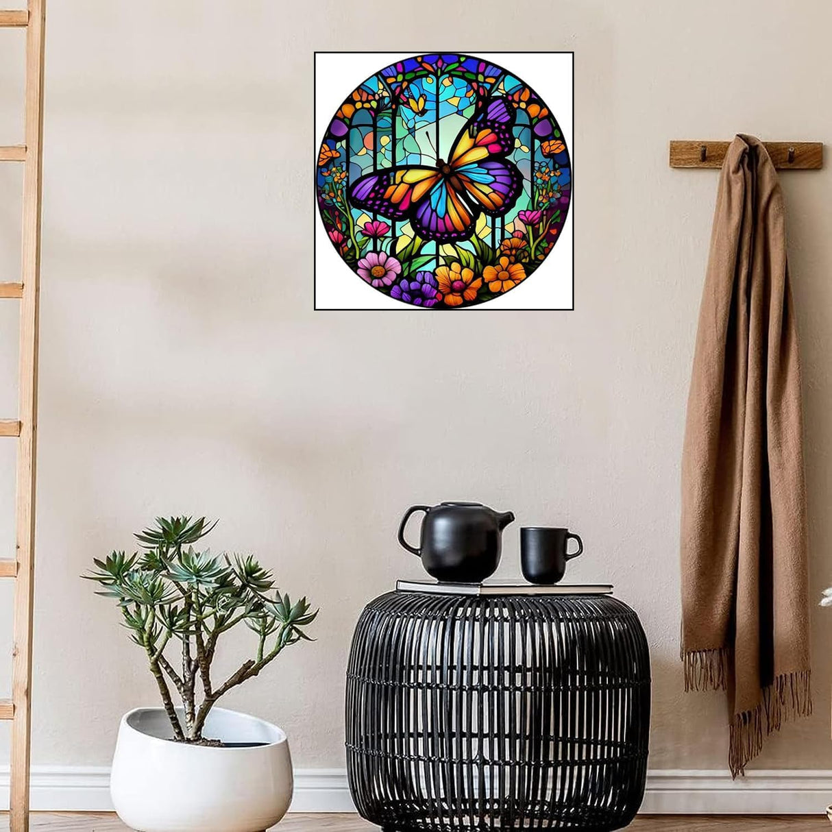 RYMILIE Diamond Painting Kits for Adults - Butterfly Flowers DIY 5D Diamond Art Kits Full Drill Diamond Dots Paintings with Diamonds Gem Art and Crafts Home Decor 12x12inch RYMILIE