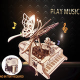 3D Wooden Puzzle for Adults - Piano DIY Music Box Wood Model Kits Construction Craft Kits Mechanical Jigsaw Puzzles for Age 15+ Years Old auryee