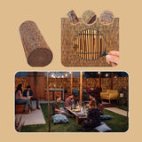 Natural Bamboo Fencing Rolls 2FT 4FT 6FT 8FT 9FT 16.4FT Decorative Bamboo Fence Screen Curtain Balcony Fence Bamboo Screen Fencing for Outdoor Backyard Patio（Brown） WoodArtSupply