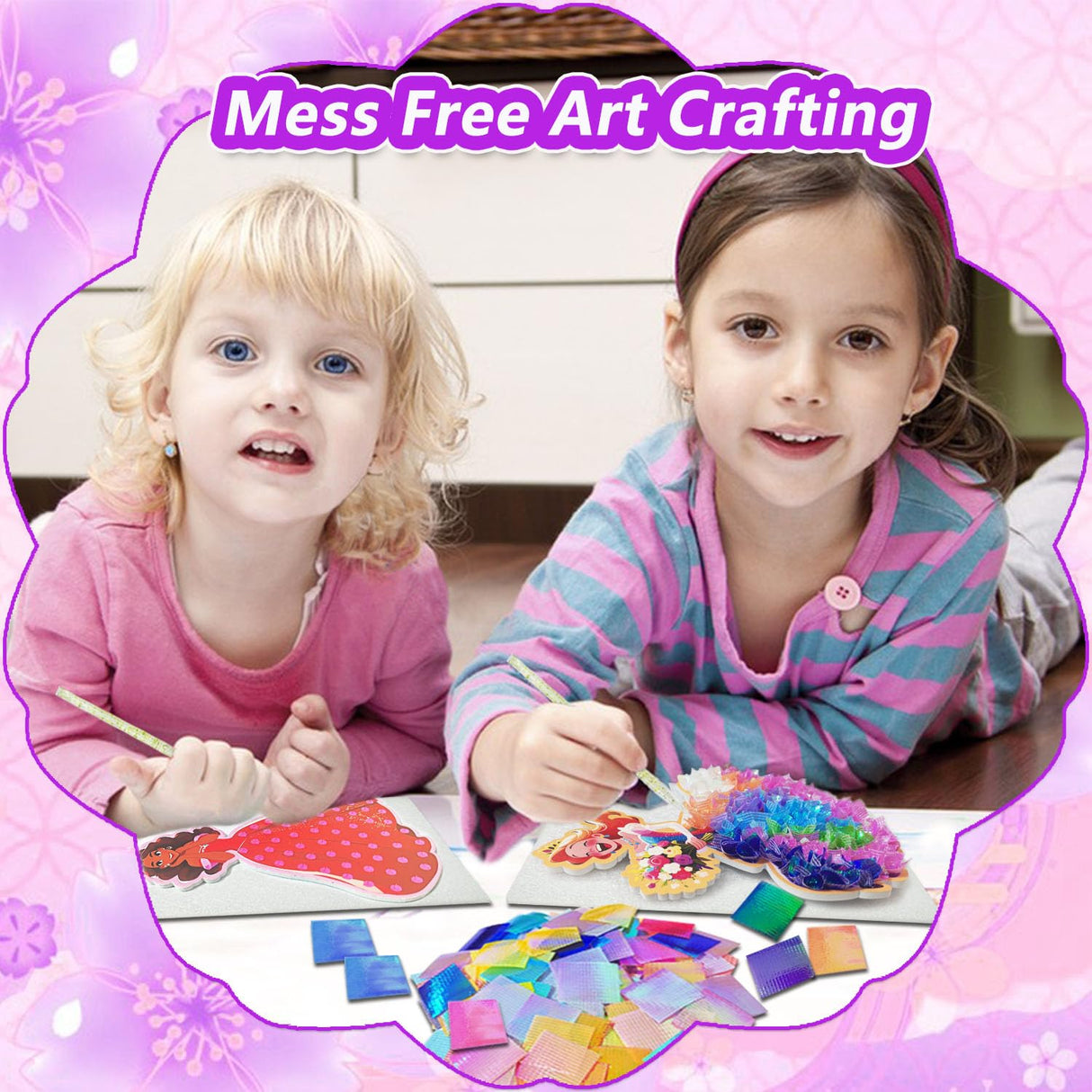 JRD&BS WINL DIY Princesses-Poke in Fun Art Kit for Kids Great Creative Activity for Kid Age 3 up Mess Free Art Set for 4-12 Year Old Craft Kit for Children Gifts for Girls&Boys (Princesses) JRD&BS WINL