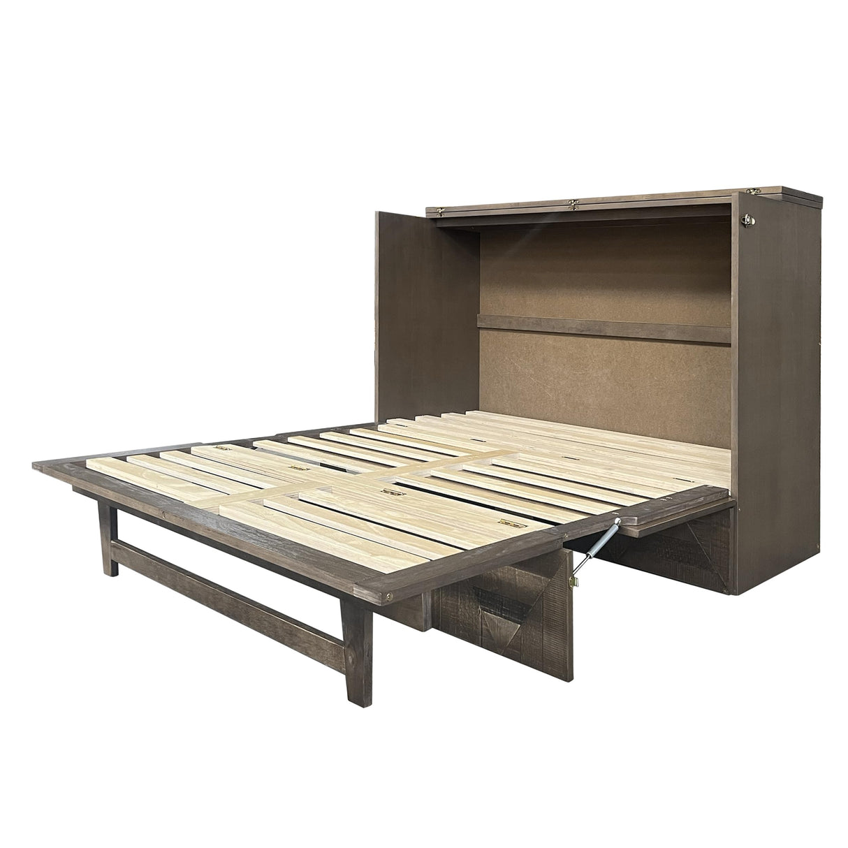 VilroCaz Murphy Bed Cabinet with Charging Station and Large Storage Drawer - Queen Size Foldable Bed for Home Office or Small Room VilroCaz