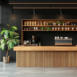 Wood Slat Panels, Interior Wall Decor Easy Installation, Soundproof Slatted Wall Panels 3D Acoustic Decoration for Office, Meeting Room, Café, Bars, Restaurant & Home, Deep Gray 2 Pcs 47.2×23.6 in WoveN SounD