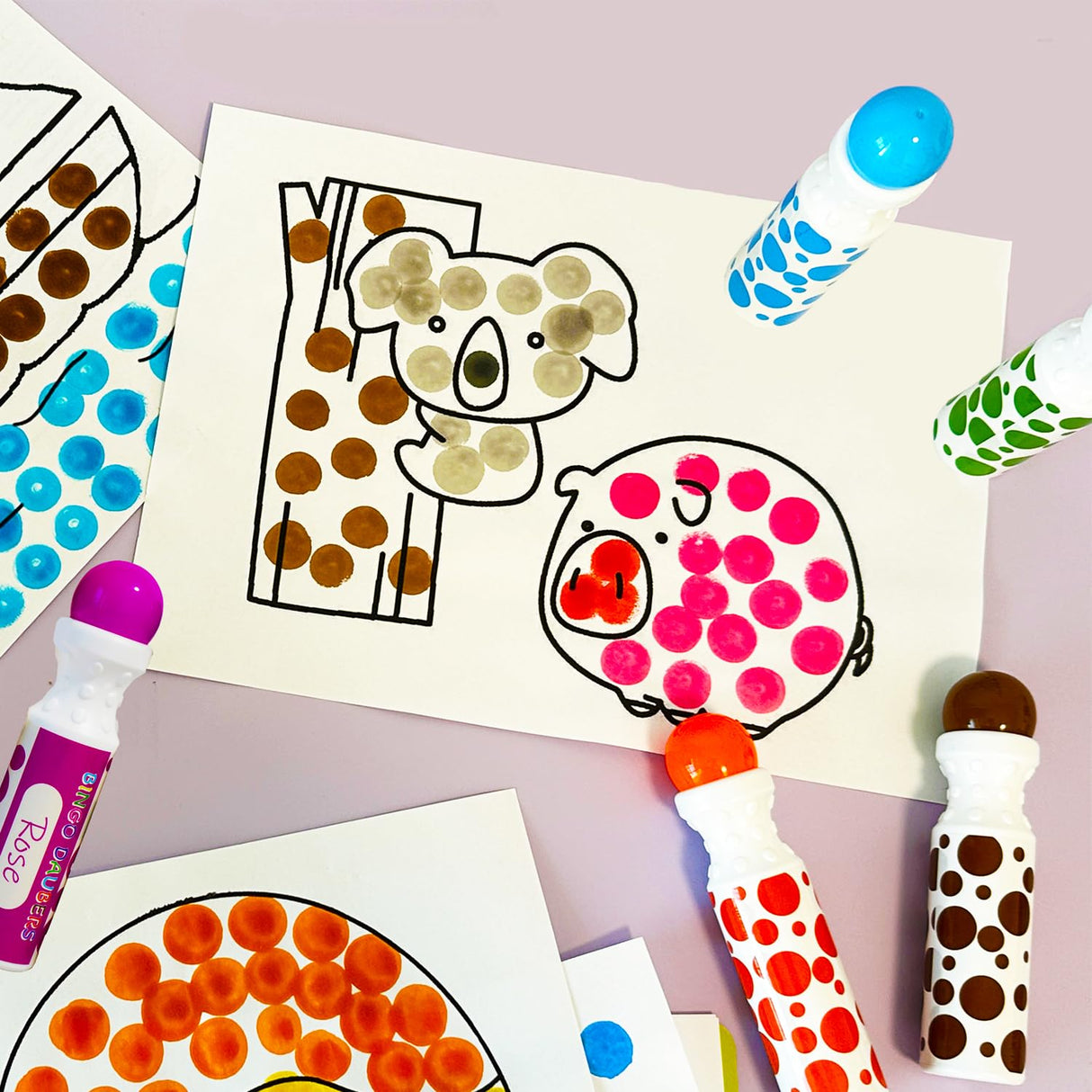 SEETOOOGAMES Bingo Daubers Dot Markers - Mixed Colors Set of 12 Pack - for Toddler Arts and Crafts SEETOOOGAMES