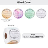 PH PandaHall 2 Inch Candle Stickers, 500pcs Waterproof Scented Candle Labels 4 Colors Handmade Candle Jar Stickers Self Adheisive Candle Labels for Candle Tins, Candle Boxes Packaging PH PandaHall