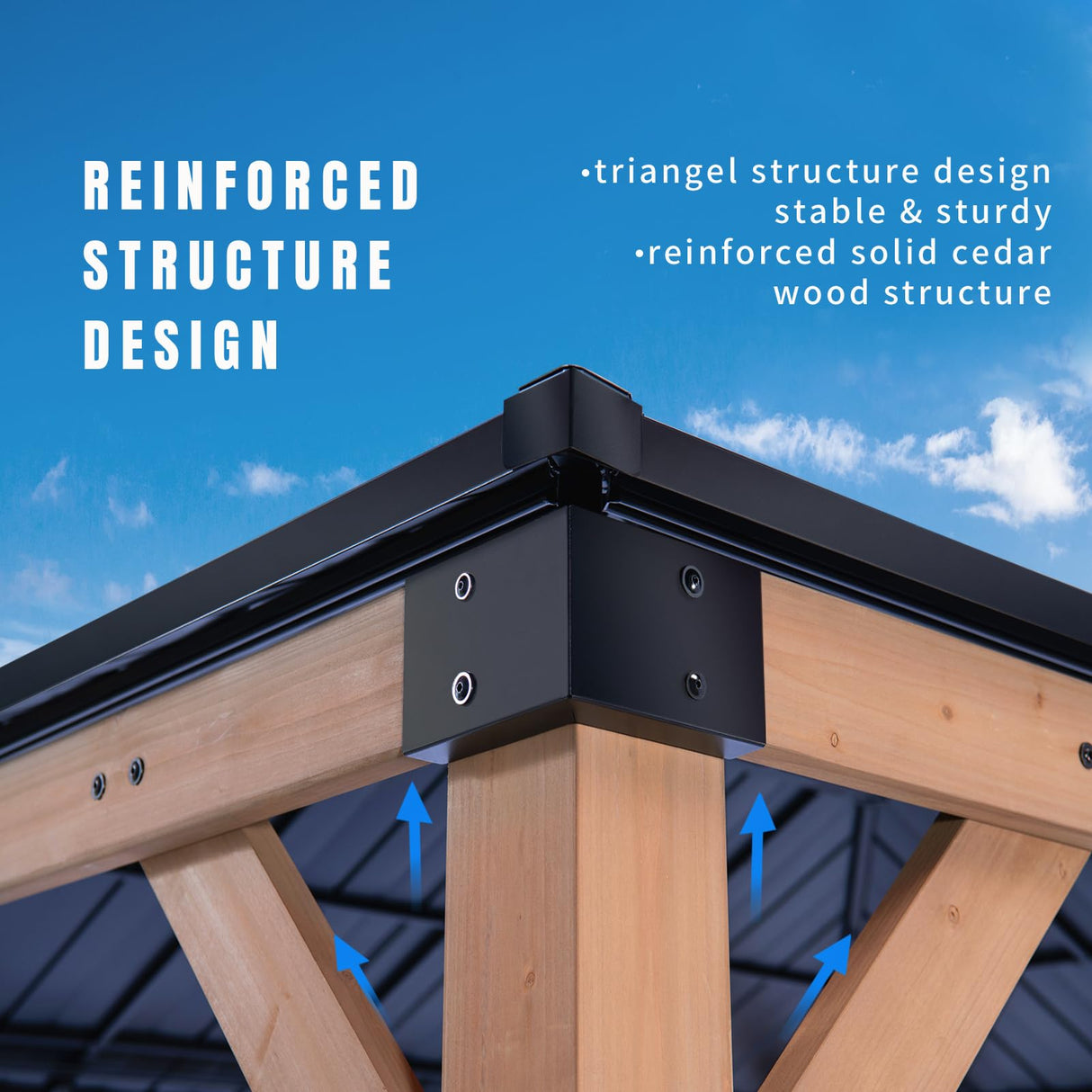 FAB BASED 12x20FT Hardtop Wood Gazebo, Natural Solid Cedar Frame Gazebo with 2-Tier Vented Roof, Outdoor Metal Canopy Pavilion with Netting & Curtains for Deck, Garden, Backyard, Lawn (Khaki) FAB BASED