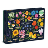 Galison Edible Flowers Puzzle, 1000 Pieces, 27” x 20” – Difficult Jigsaw Puzzle with Colorful Floral Artwork and Educational Design – Thick, Sturdy Pieces, Challenging Family Activity Galison