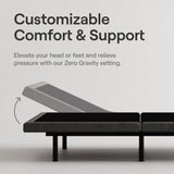 Nectar Premier Adjustable Base - Queen - Head & Foot Incline - Wireless Remote with Memory- 3 Massage Settings - 4 USB Ports - Anti-Snore & Zero Gravity Nectar