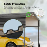 10x15FT Metal Carport, Heavy Duty Car Port Canopy with Iron Roof and Frame, Extra Large Carports Withstand Strong Wind or Heavy Rain, Suitable for Parking Pickup, Boat, Car, and Tractor WUKHG