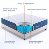 SUAYEA King Mattress, 10 Inch King Size Mattress in a Box, Medium Firm, Ultimate Motion Isolation, Memory Foam and Pocket Spring, Strong Support SUAYEA