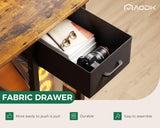 AODK Gaming Desk with LED Lights & Power Outlet, 40 Inch Computer Desk with Drawer, Reversible Desk with Monitor Shelf & Headphone Hook for Home Office AODK