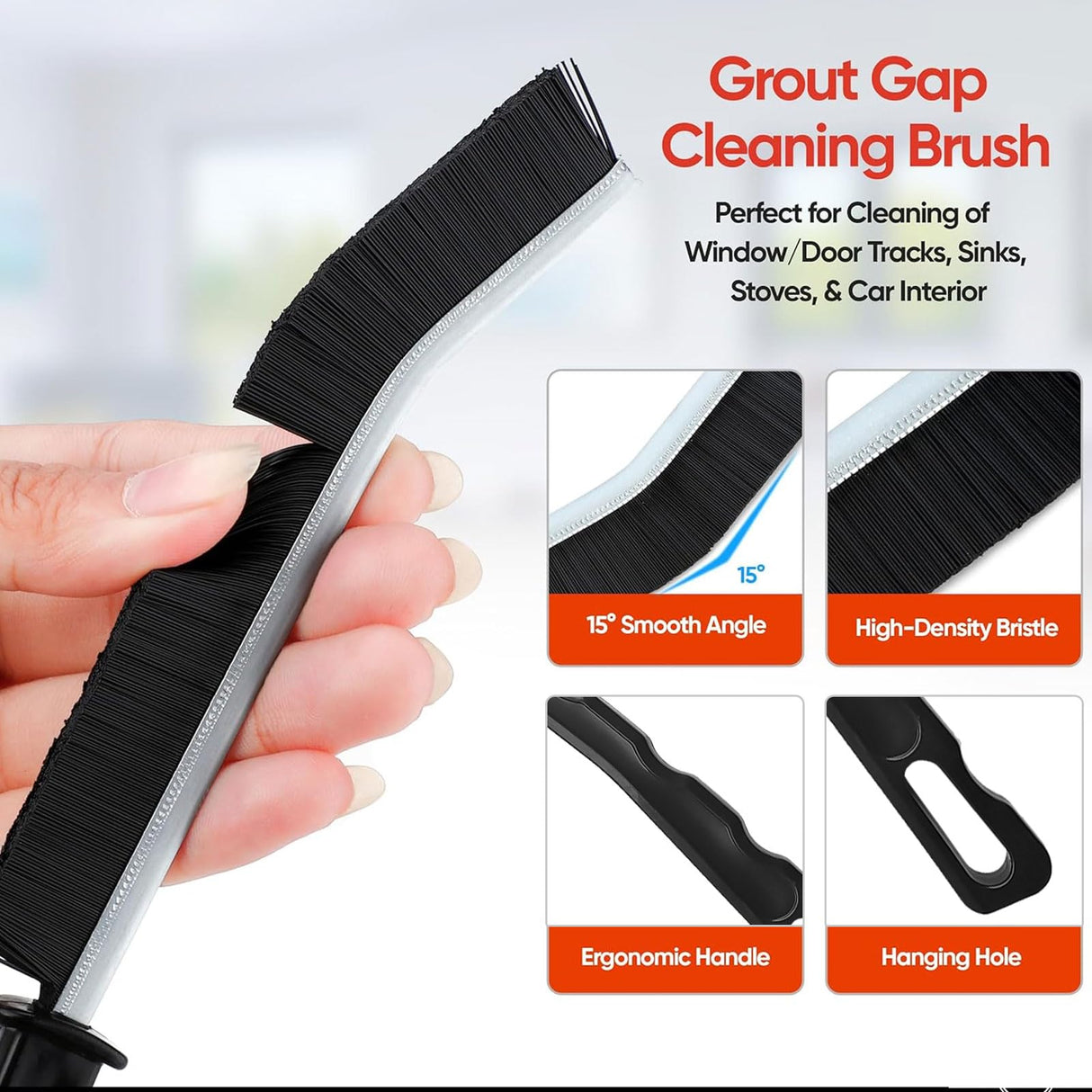 Crevice Cleaning Brush,Multifunctional Cleaning Brush Tool, Bathroom Gap Brush, Small Cleaning Brush, Grout Brush, Kitchen Brush, Cleaning Tools for Toilet, Bathroom, Home, Bathtub, Sink, Household MyVaky