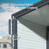 WELYAS 20×12 FT Heavy Duty Carport Canopy with Galvanized Steel Frame and Roof, All Metal Carport Garage, Car Shelter for Trucks, Boats, Tractors WELYAS