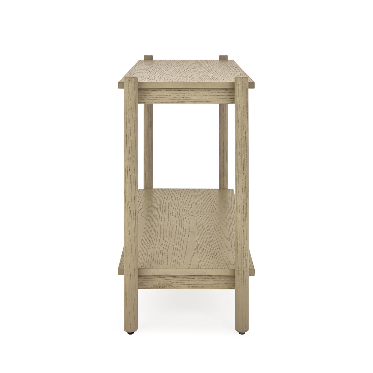 Bme Lyra Solid Wood Console Tables for Living Room - Entryway Table with 297lbs Distributed Load - Easy Assembly Sofa Tables, Light Grey Bme