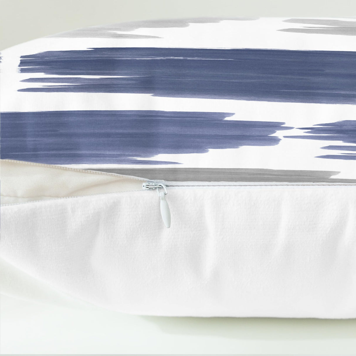 CaliTime Throw Pillow Cases Pack of 2 Cozy Fleece Abstract Geometric Texture Decorative Cushion Covers for Couch Bed Sofa Farmhouse Decoration 18 X 18 Inches Navy Blue CaliTime