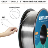 GIANTARM Clear PLA Filament, 1.75mm Transparent PLA 1kg Spool (2.2lbs), 3D Printer Filament with Vacuum Packaging GIANTARM