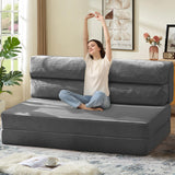 JUIKURY Folding Sofa Bed, Convertible Sleeper Chair with Pilow Foldable Matress, 2 in 1 Pull Out Loveseat Sofa Portable Fold Out Chair Bed Comfy Floor Couch Lounge for Living Room Bedroom JUIKURY
