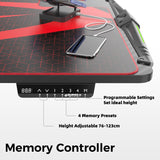 DESIGNA 65 inch Electric Height Adjustable Gaming Desk Standing Desk, Large Computer Desk with RGB LED Lights and Extended Gaming Mouse mat for Home Office DESIGNA