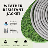 EP 100 Ft Outdoor Extension Cord, 12/3 SJTW Heavy Duty Extension Cable with 3 Prong Grounded Plug, 15 AMP Power Cord for Lawn, Garden, Appliances, Gray EP