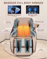 RELX 2025 Massage Chair Full Body, Zero Gravity Airbag Shiatsu Massage Chair with SL-Track, Heating, AI Control, Body Scan, 13 Modes, Foot Rollers, and Deep Yoga Stretch (Coffee) RELX