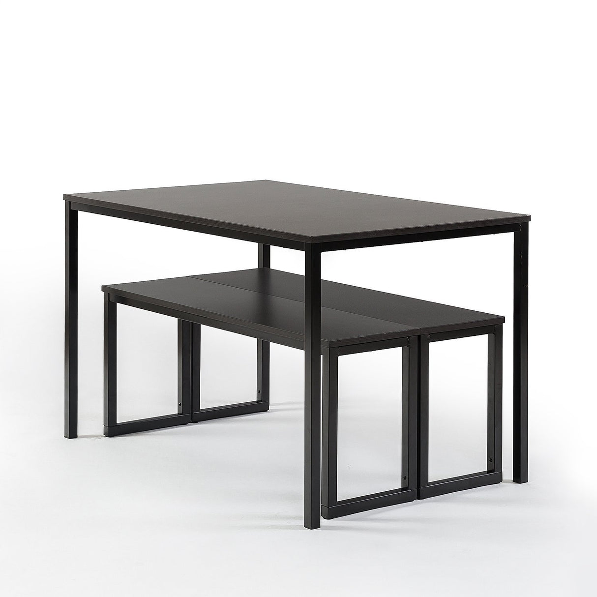 ZINUS Louis Modern Studio Collection Soho Dining Table with Two Benches (3 piece set) - Espresso Zinus