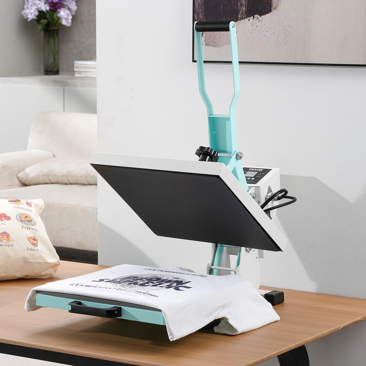 VEVOR Heat Press 15x15, High Pressure Heat Press Machine for T Shirts, Slide Out Professional Heat Press for Sublimation, Vinyl, Heat Transfer Projects, Heats Up Fast & Evenly, Green VEVOR