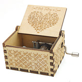 BYYKIT Can't Help Falling in Love Wood Music Box, Antique Engraved Musical Boxes Case for Love One Wooden Music Box - Gifts for Lover, Boyfriend, Girlfriend, Husband, Wife (WOOD) BYYKIT