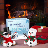 BANBBUR 12 Pack Christmas Stocking Stuffers for Kids,Christmas Crafts for Kids,Modeling Clay DIY Build a Snowman Crafts Kit Bulk Christmas Gifts Activities BANBBUR