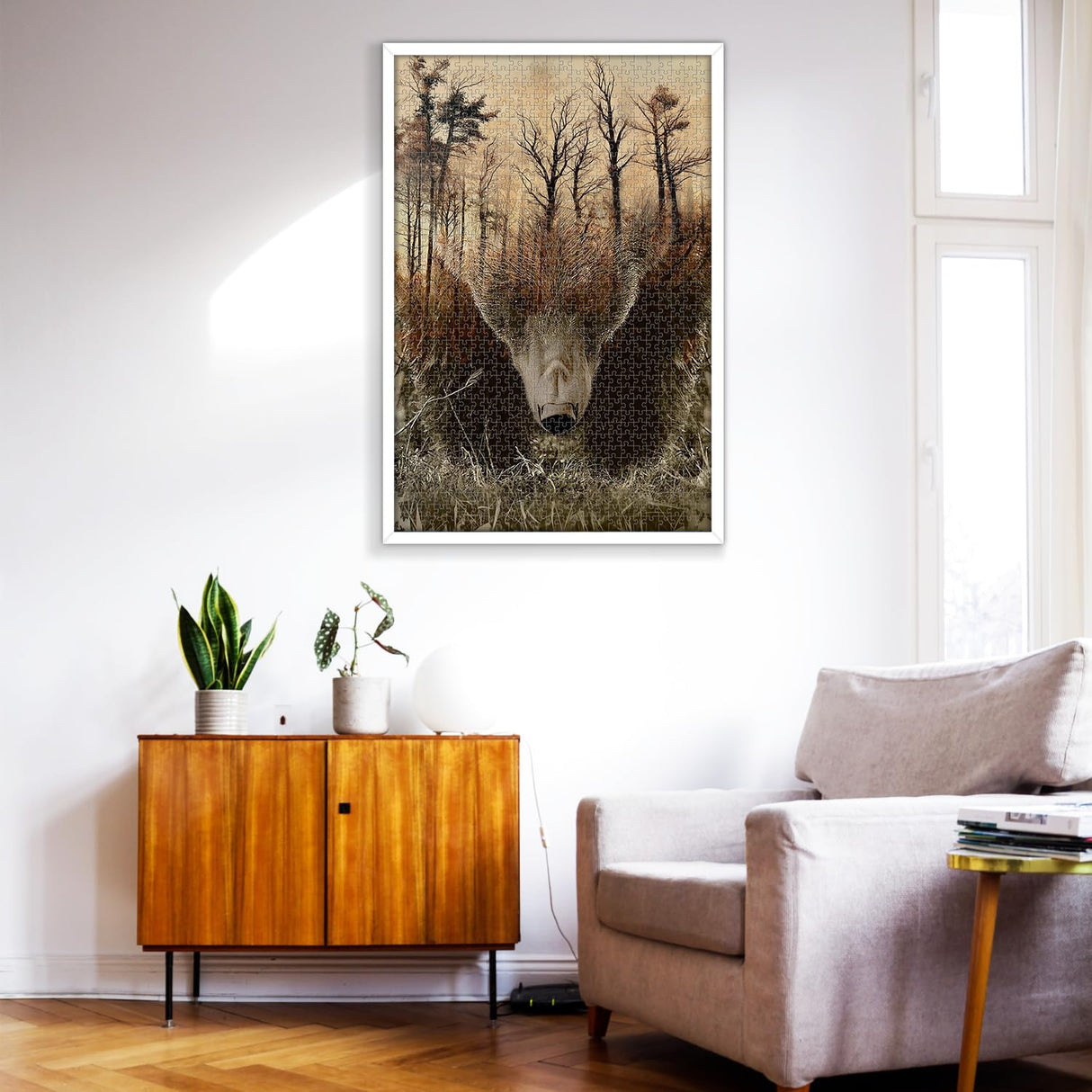 WOZUIBAN Adult Puzzle Classic Jigsaw Puzzle 1000 Pieces Wooden Puzzle DIY Forest Map Bear Modern Home Decor Unique Gift Intellectual Game 75x50cm najiaxiaowu