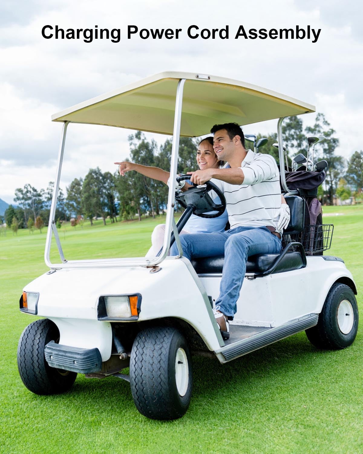 10FT EV Car Charging Cable Compatible with Golf Carts EV Power Cable Y-30 220V US Plug HZSIFU