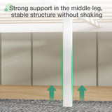 Novilla Heavy-Duty Queen Bed Frame with Headboard and Wooden Slat Support, Easy Assembly in White Novilla