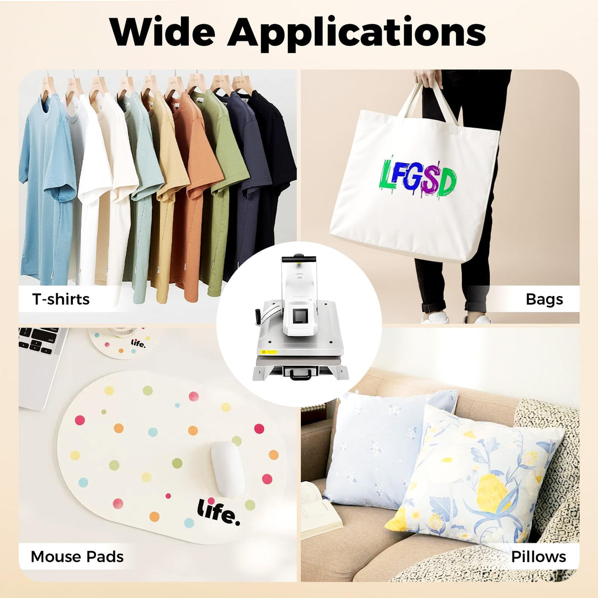 Heat Press Machine for T-Shirts 16 X 20 Heat Press Automatic Swing Away Sublimation Heat Transfer Intelligent Temperature Regulation and Timing for Clothes T-Shirts Puzzles Mousepad Pillows Mugs CaLaOCO