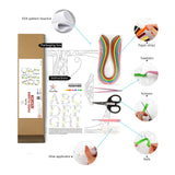 Uniquilling Quilling Paper Quilling Kit for Adults Beginner, 8 * 10-inch Letters, Exquisite DIY Paper Filigree Painting Kits Quilling Tools, Home Room Wall Art Decor Best Gifts(Basic) Uniquilling
