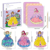 BLXIN Poke-Art Princess Craft Kit, Girls DIY Paper Art Set with Castle, Creative Educational Activity,Crafts Gifts for Girls Ages 3-8, DIY Activity BLXIN