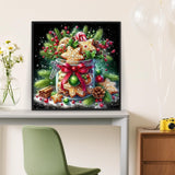 Christmas Cookie Cup Diamond Painting Kits for Adults, 5D Winter Diamond Art Kits for Adults Beginners, DIY Full Round Drill Diamond Dot Painting Gem Art Kits for Adult, Home Wall Decor 13.8x13.8 Inch LKHMVCA