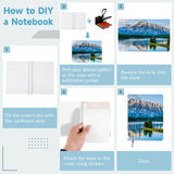 Lnrueg 6 Pcs A5 Sublimation Notebook Blank Journal 100 Pages - Hardcover PU Notebooks for Note Taking Plan Making Diary Writing - School Office Supplies… Lnrueg