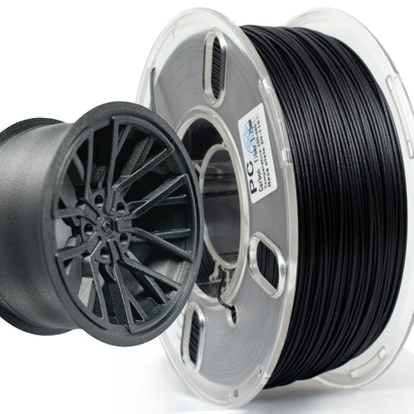 PRILINE Carbon Fiber Filament, PRILINE Carbon Fiber Polycarbonate 3D Printer Filament 1.75mm, High Strength Carbon Fiber 3D Printing Filament 1kg Spool, Black PRILINE