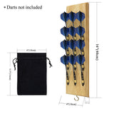 FDLS Darts Caddy Wall Mounted Darts Holder/Stand/with Metal Hook, Accessory Storage Bag, Displays 12 Set of Steel/Soft Tip Darts FDLS